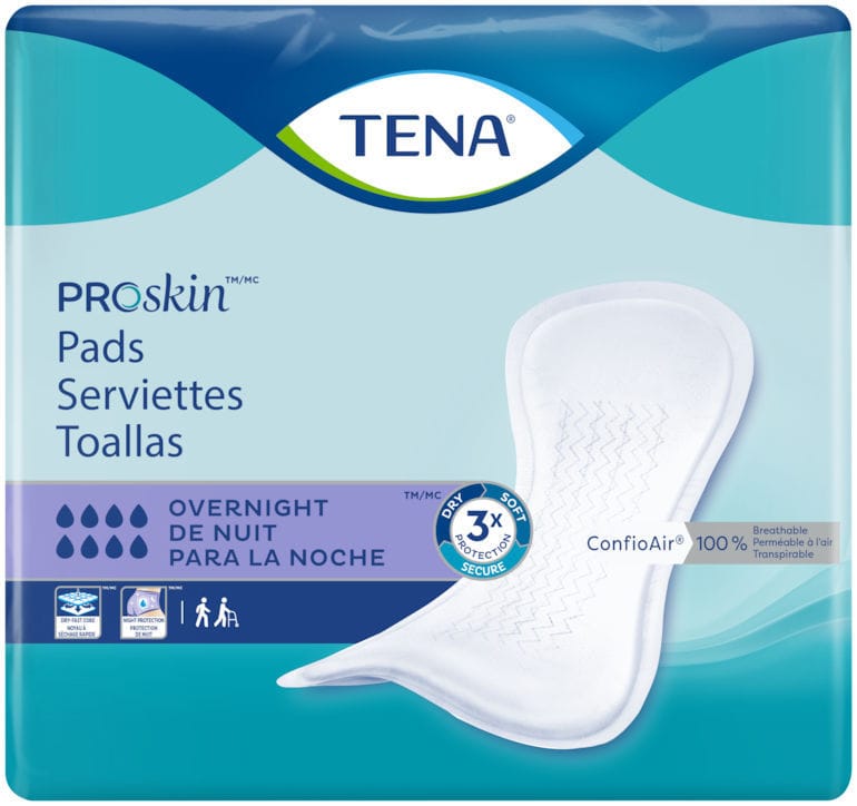 Гигиеническая прокладка для женщин - PROSKIN OVERNIGHT - TENA - дышащая
