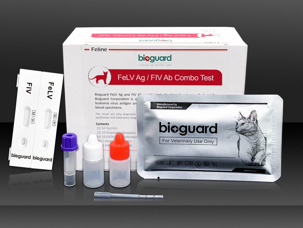 Экспресс-тест на лейкоз - FeLV Ag / FIV Ab Combo - Bioguard corporation ...