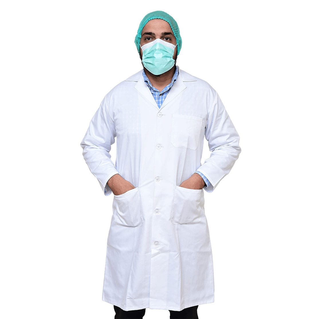 Медицинский халат унисекс - FVSurgical - из хлопка / моющаяся / белая