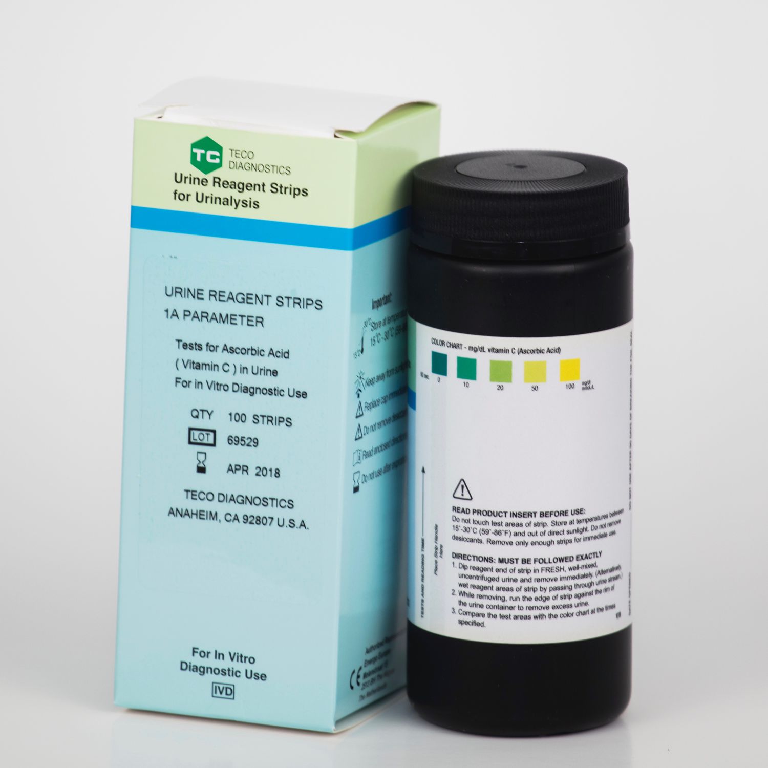 Тест-полоска для анализа мочи - URS-1A-100 - Teco Diagnostics - на ...
