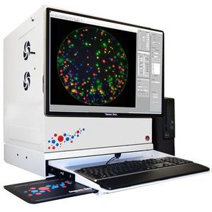 флуоресцентное считывающее устройство с микропластинок