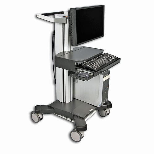 Компьютерная тумба с регулируемой высотой - SynergyCart® series - Extron / Knurr - с выдвижным ящиком