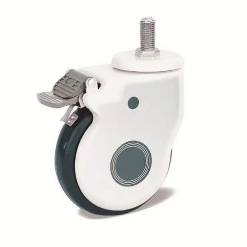 Колесо для больничной кровати - PX504A - Pinxing Medical Equipment - с тормозом / из каучука / поворотный