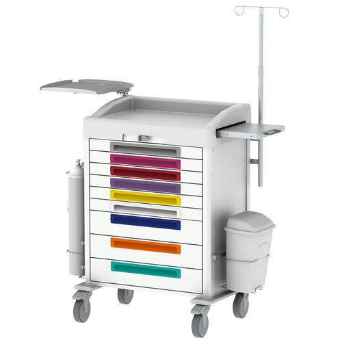 Тележка для неотложной помощи - CRT-M39-444222222 - Pegasus Medical Concepts - медицинская / для больниц / для общего применения
