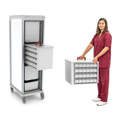 Медицинская тележка - Pegasus Medical Concepts - для больниц / для общего применения / для медикамента