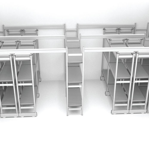 Модульный стеллаж для хранения - SALUS HIGH DENSITY SHELVING - Pegasus Medical Concepts - из алюминия / высокая плотность
