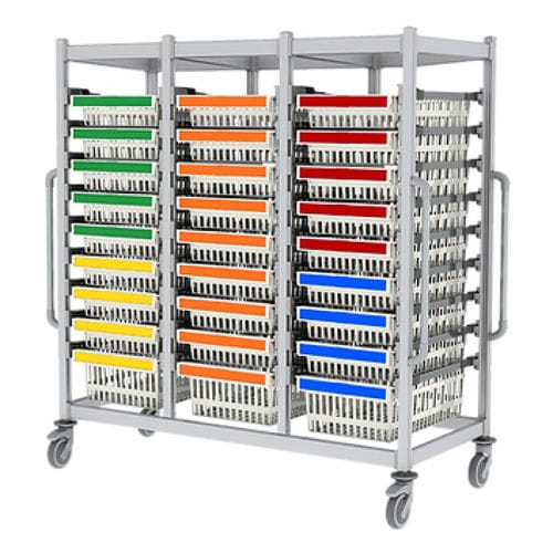 Тележка для больниц - SLS-UUU-1640 + Color-Coding - Pegasus Medical Concepts - для стерилизационной корзины / для общего применения / для лекарств