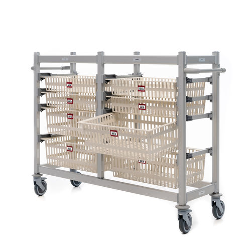 Тележка для больниц - SALUS CART double U + EZ-Slide - Pegasus Medical Concepts - для общего применения / для лекарств / транспортная