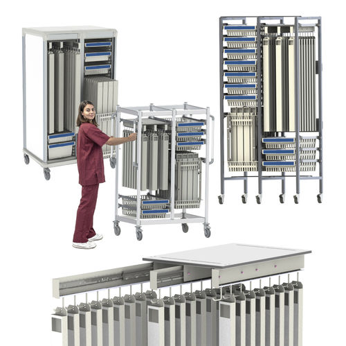 Медицинская тележка - Catheter Storage and Transportation - Pegasus Medical Concepts - с катетером / транспортная / для хранения