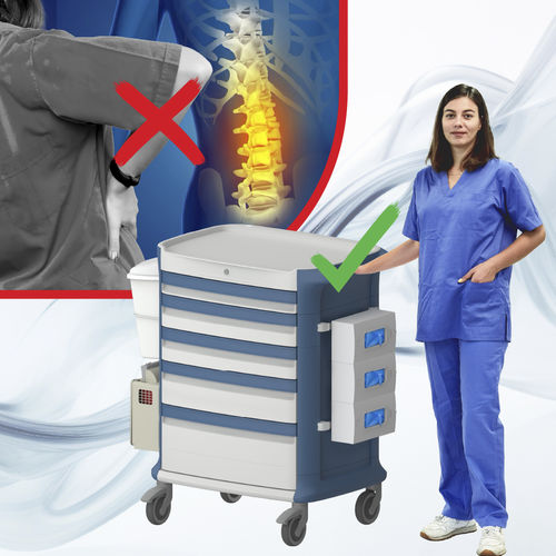 Медицинская тележка - Poly - Pegasus Medical Concepts - для медицинских приборов / для медицинских экранов / для общего применения