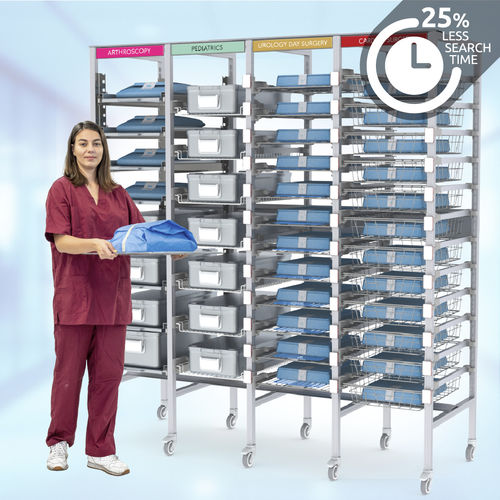 Стеллаж для хранения для стерилизации - Pegasus Medical Concepts - на роликах / из алюминия