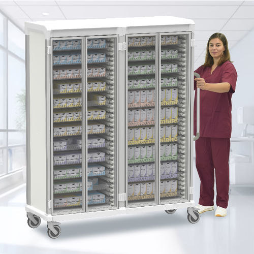 Тележка для наложения швов - Two Columns ClearView - Pegasus Medical Concepts - медицинская / хирургическая / транспортная