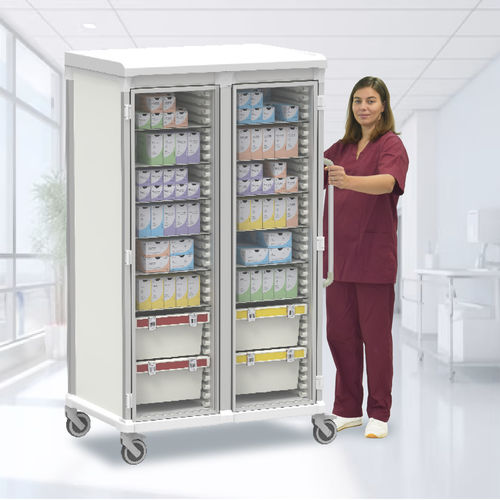 Медицинская тележка - Pegasus Medical Concepts - для стерильных вещей / транспортная / для хранения