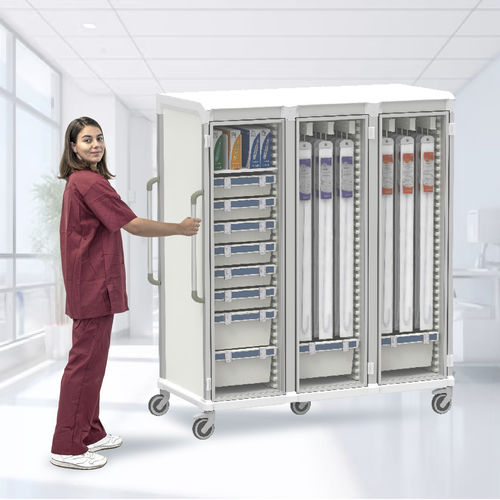Медицинская тележка - 6 Cath &amp; Supply - Pegasus Medical Concepts - для стерильных вещей / для эндоскопов / для инструментов