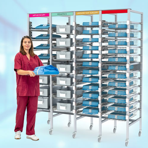 Стеллаж для хранения для стерилизации - Hygieia Narrow SPD - Pegasus Medical Concepts - из алюминия / модульный / высокая плотность