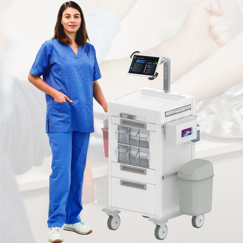 Медицинская тележка - ECOLINE 40x40 Phlebotomy & Tablet - Pegasus Medical Concepts - для больниц / для лабораторий / для инструментов
