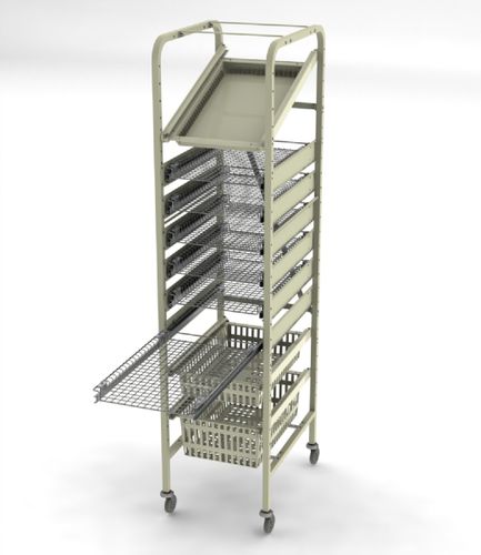 Тележка для инструментов - F74-U - Pegasus Medical Concepts - транспортная / с полкой / с открытой структурой