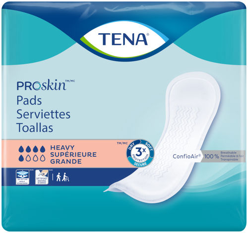 Гигиеническая прокладка для женщин - PROSKIN HEAVY REGULAR - TENA - дышащая / упаковка 60 штук