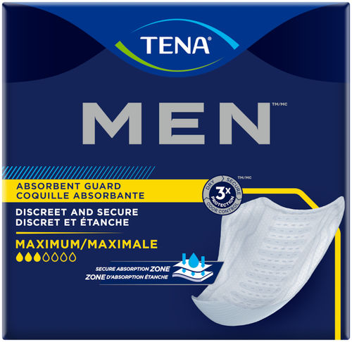 Гигиеническая прокладка для мужчин - Men™ Maximum Guard - TENA - упаковка 20 штук / упаковка 48 штук