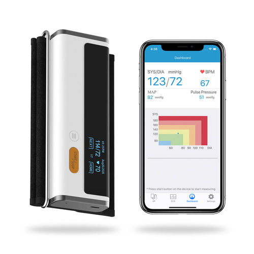 Переносной монитор пациента - BP2 - Shenzhen Viatom Technology Co., Ltd. - для ЭКГ / частоты сердечных сокращений / артериального давления