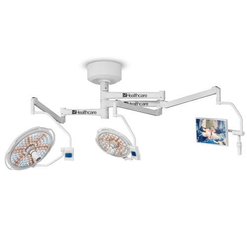 Потолочный хирургический светильник - BIOL800/600/C/M - BiHealthcare - светодиодный / 3 штатива