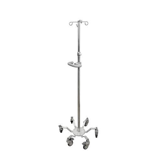 Стойка для сыворотки на роликах - BIHR125F - BiHealthcare - 4 крюка / телескопическая