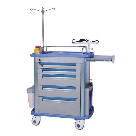 Медицинская тележка - Vancare - BiHealthcare - из алюминия / с мусорным баком / со штативом для внутривенных вливаний