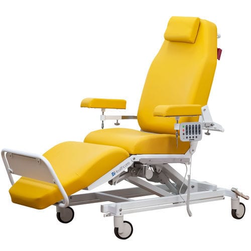 Электрическое кресло для гемодиализа - BIHA500E - BiHealthcare - 3 секции / на роликах / с регулируемой высотой