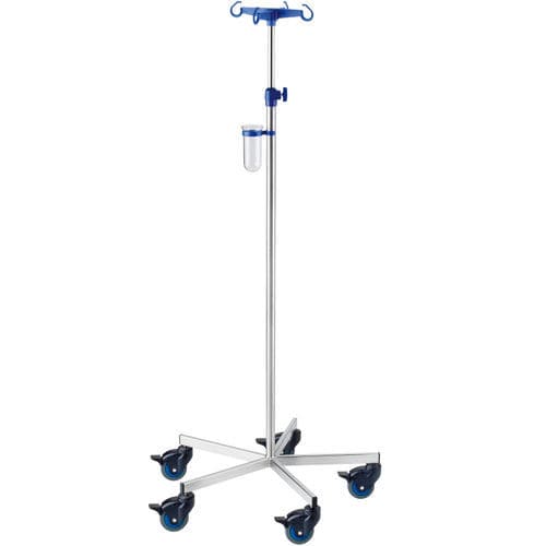 Стойка для сыворотки на роликах - GSPRI-M12121 - G. SAMARAS SA - Medical Gas Solutions - 4 крюка