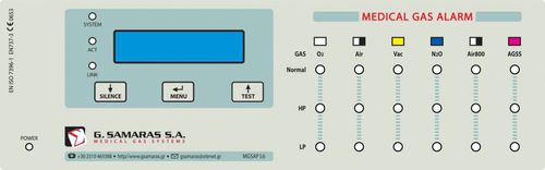 Система сигнализации для медицинских газов - MGSAP L6 - G. SAMARAS SA - Medical Gas Solutions - зоны