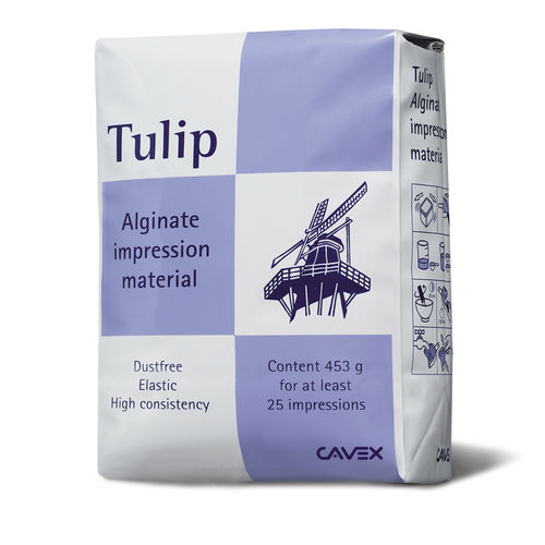 Альгинатный стоматологический материал -  Tulip Alginate - Cavex Holland BV - для оттискных ложек