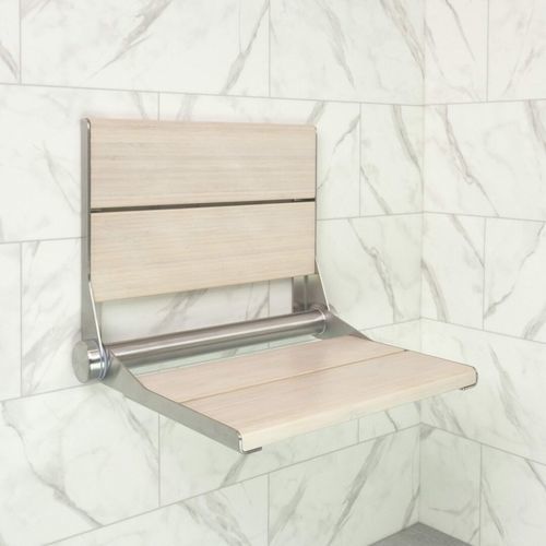 Сиденье для ванны со спинкой - SerenaSeat PRO - HealthCraft Products - складное / настенное