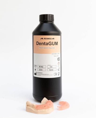 Стоматологический материал из полимера - DentaGUM - ASIGA - для 3D-печати / десневой / жидкость