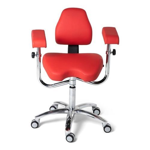 Стул с подлокотниками - BackUp - Back Quality Ergonomics - на колесиках / гидравлический / эргономичный