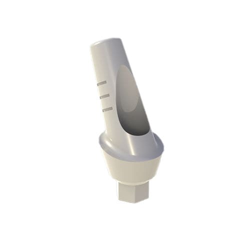Абатмент из ПЭЭК - 25° Anglular Temporary Peek Anatomic Abutment - Bhi Implants - внутренний шестиугольник / угловой / временный