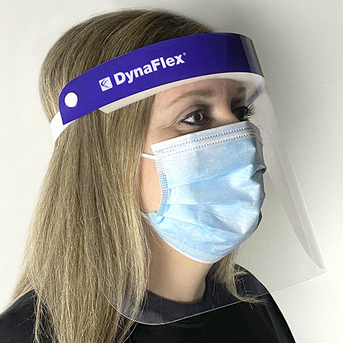 Защитный экран для лица упаковка 10 штук - 0837 - DynaFlex - синий / дышащий