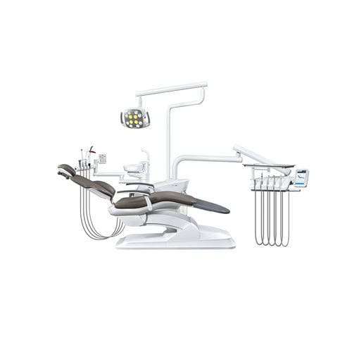 Стоматологическая установка с гибким подголовником - ZA-208E - Foshan Ziann Medical Apparatus Co., Ltd - с боковым держателем инструментов / с освещением / со светодиодной подсветкой