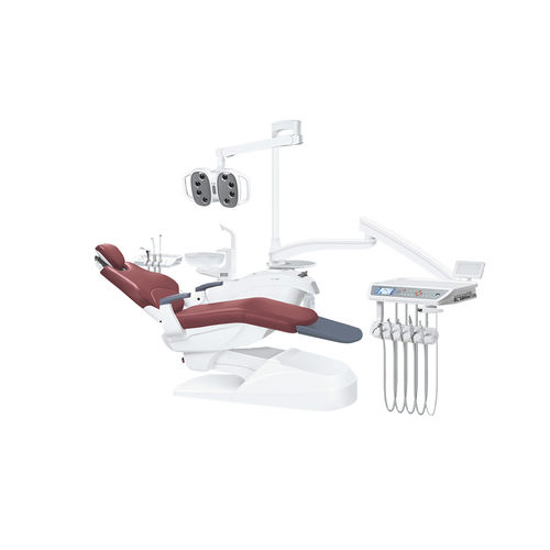 Стоматологическая установка с электрическим креслом - ZA-208A - Foshan Ziann Medical Apparatus Co., Ltd - с гибким подголовником / с внутриротовой камерой / со светодиодной подсветкой