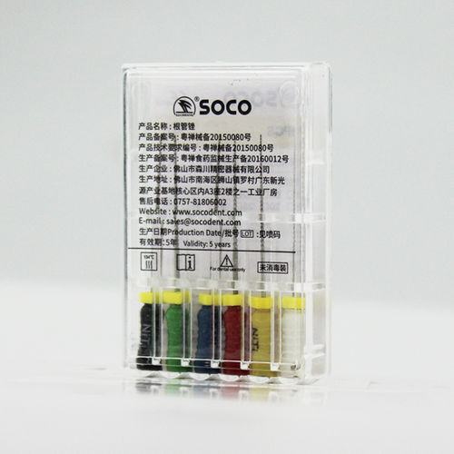 Ротационный стоматологический напильник - SCF-S.S - SOCO Precision Instrument Co., Ltd. - для лечения корневых каналов / из нержавеющей стали