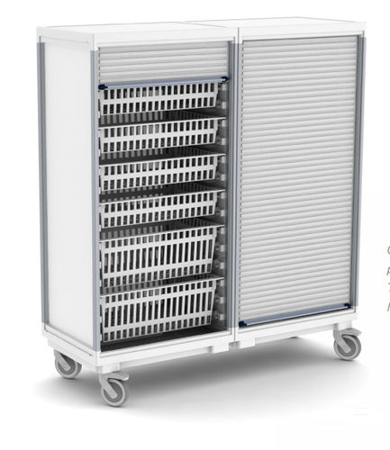 Тележка для больниц - 40254100D - ScanModul® - с жалюзийной дверцей / с корзиной / 2 дверцы