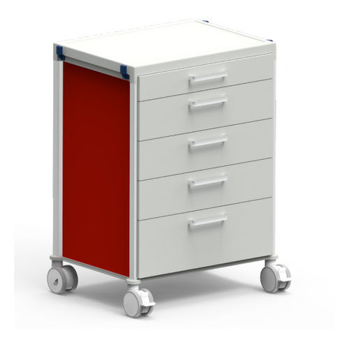 Тележка для больниц - BM075 - ScanModul® - 5 выдвижных ящиков