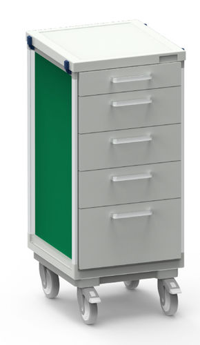 Тележка для больниц - 40721530 - ScanModul® - 5 выдвижных ящиков
