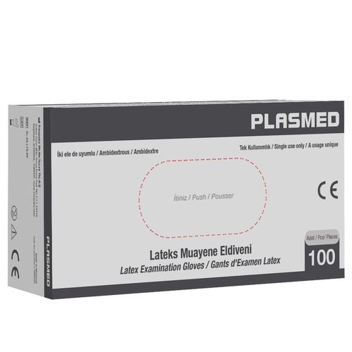 Перчатка из латекса - 8698864013834 - Trimpeks Healthcare - для осмотра / неопудренная / опудренная