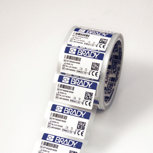 Рулон этикеток для трубок - THT-UHF-7425-45X30 - Brady EMEA - для флаконов / RFID