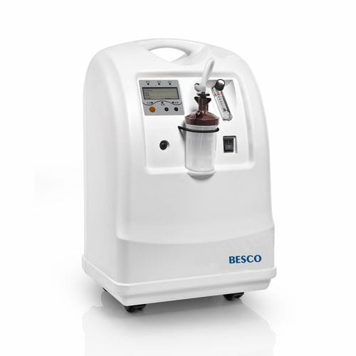 Концентратор кислорода для обслуживания пациентов на дому - BES-OC09 - Besco Medical - на роликах / с постоянным потоком