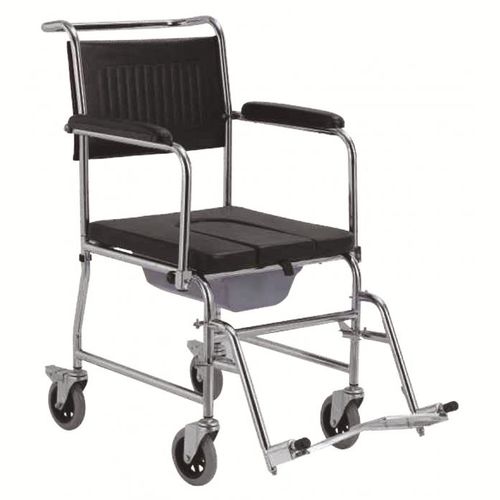 Стул для туалета с подлокотниками - BES-BS056 - Besco Medical - с ведром / на колесиках / с отверстием для туалета