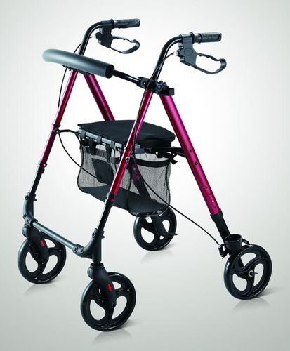 4-колесный ролятор - BES-WA35 - Besco Medical - алюминиевая рама / с сиденьем / с корзиной