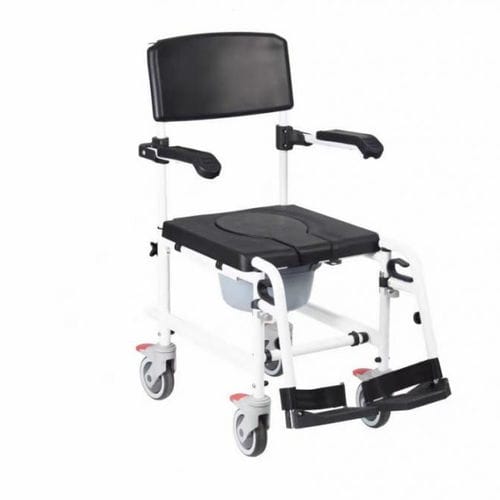 Стул для туалета с подлокотниками - BES-BS040a - Besco Medical - на колесиках / с опорой для ступней