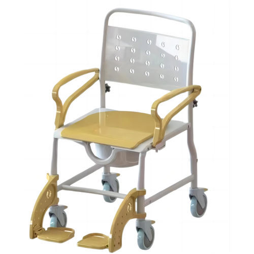 Стул для туалета с подлокотниками - BES-BS039 - Besco Medical - на колесиках / с опорой для ступней / складной