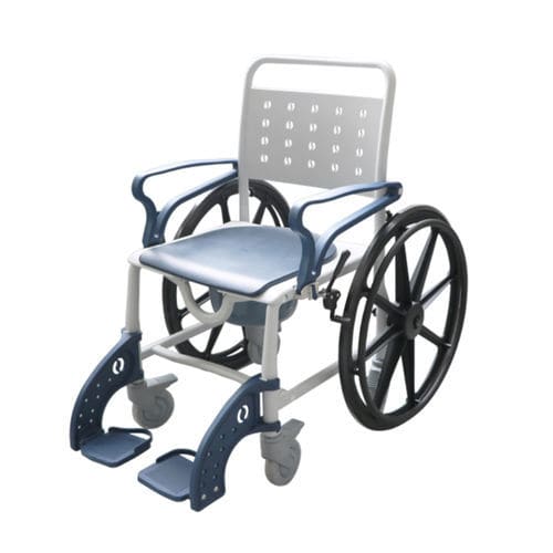 Стул для туалета с подлокотниками - BES-BS039a - Besco Medical - на колесиках / с опорой для ступней / складной